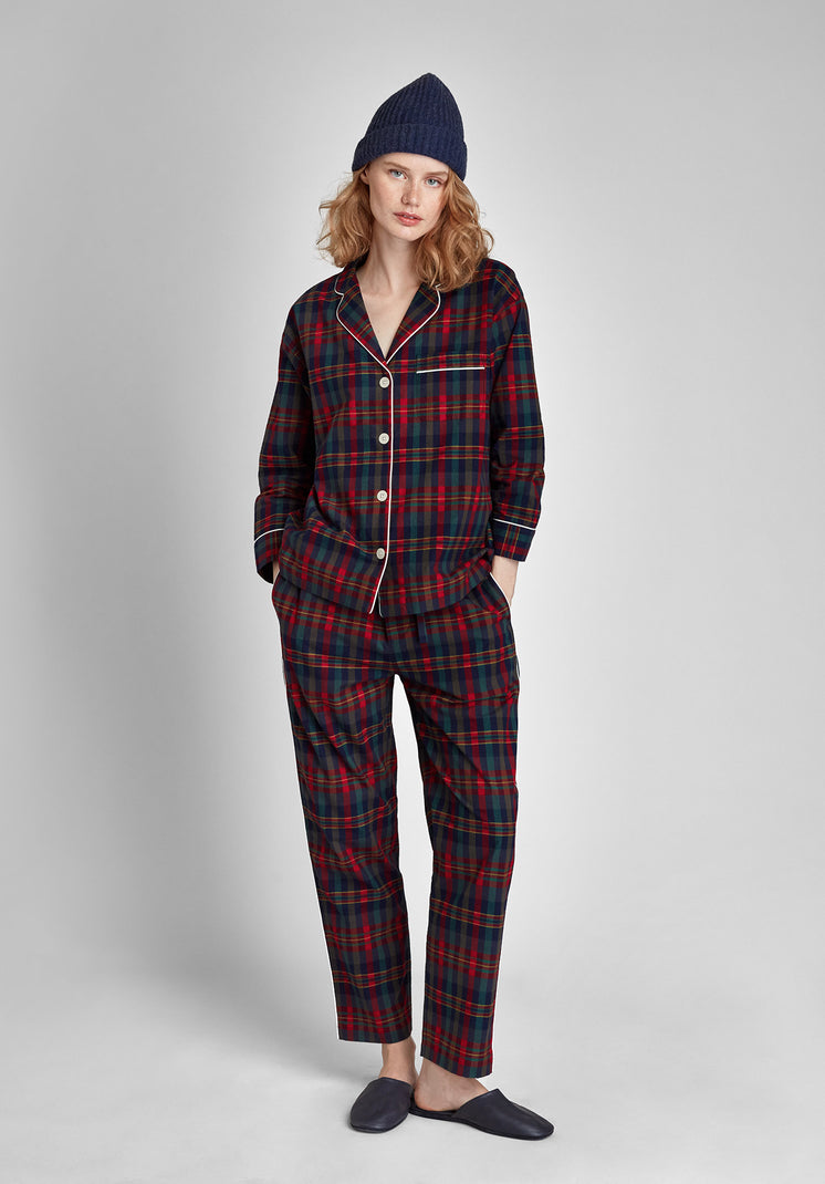 Marina Pajama Set in Berry Plaid Flannel